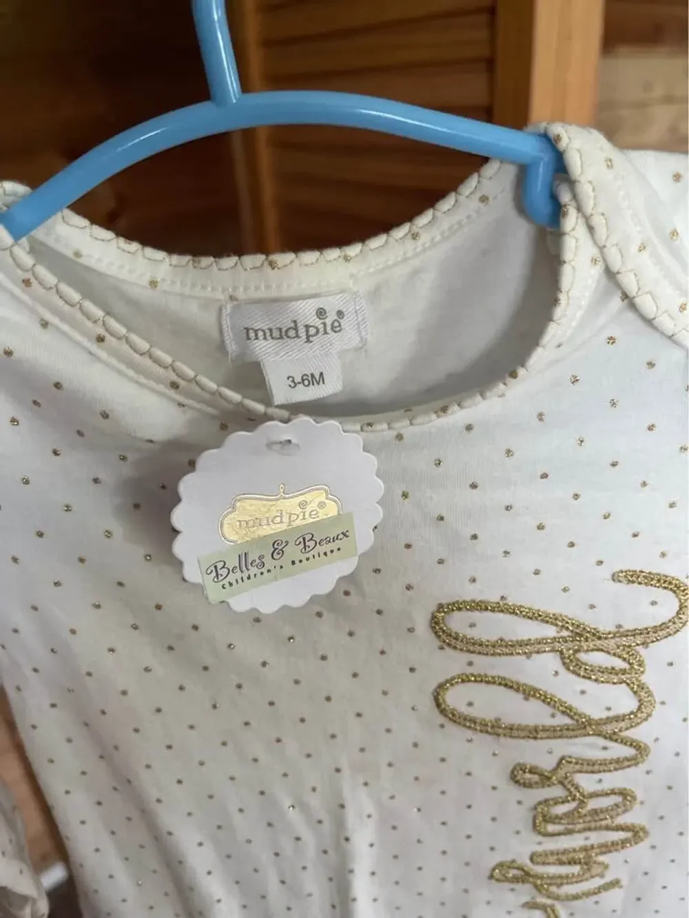 Mud Pie Hello World Baby Gown 3-6M